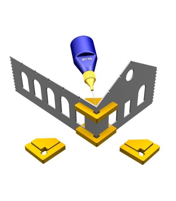 Set aimants carres 90 degres 'ajuster et coller' (2 pieces) Proses PR-SS-02