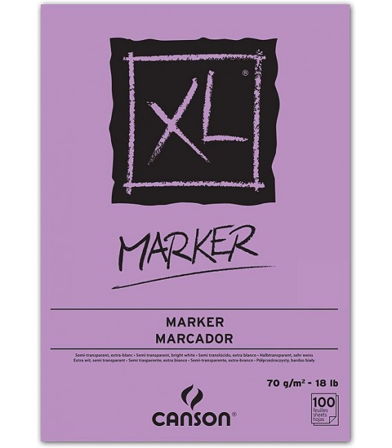 Bloc Papel Canson Marker 100h 70g A4 21x29,7