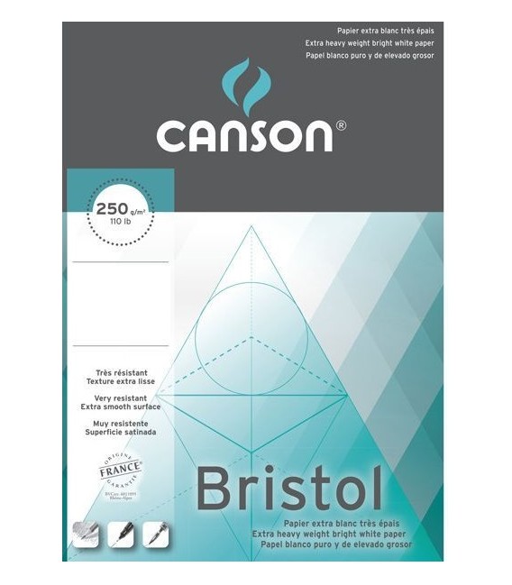 Bloc Paper Canson Bristol 20f 250g A4 21x 29,7