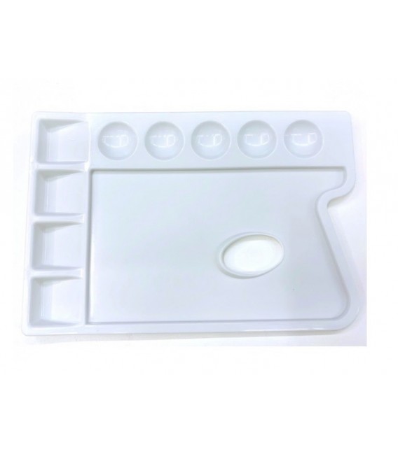 Paleta para misturar retangular com 9 depositos