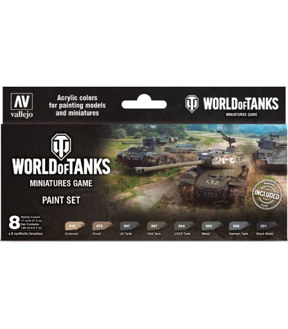 Set Vallejo Model Color 8 u. (17 ml.) World of Tanks