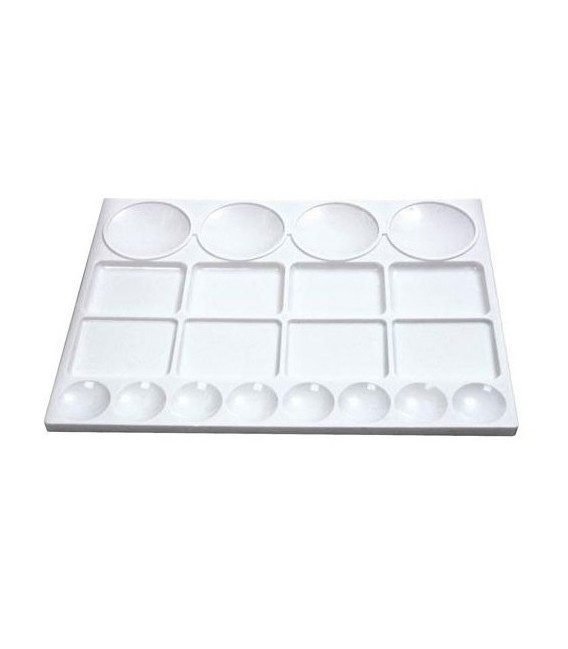 Paleta de mescles rectangular amb 20 diposits