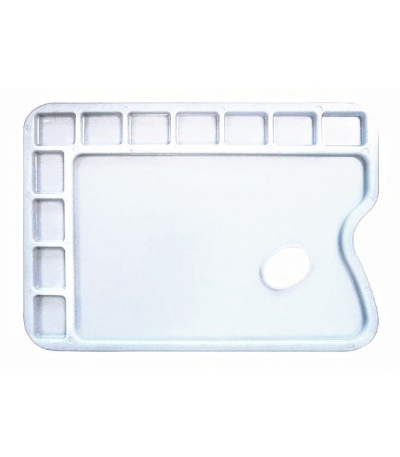 Paleta para misturar retangular com 11 depositos