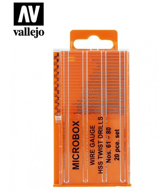 20 Drill Bits Set no. 61-80 Vallejo T01002