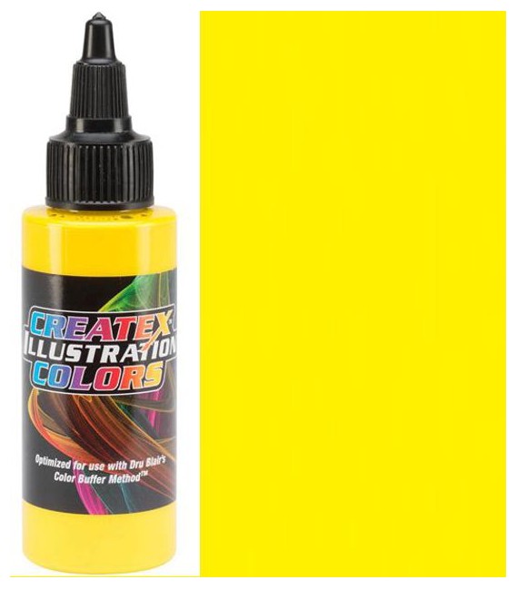 5097 CMYK Yellow Illustration Createx airbrush painting (60 ml.)