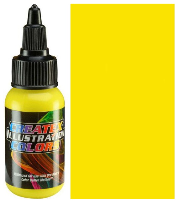 Pintura d'aerografía 5069 Opaque Yellow Illustration Createx (30 ml.)