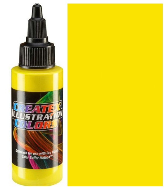 5069 Opaque Yellow Illustration Createx airbrush painting (60 ml.)