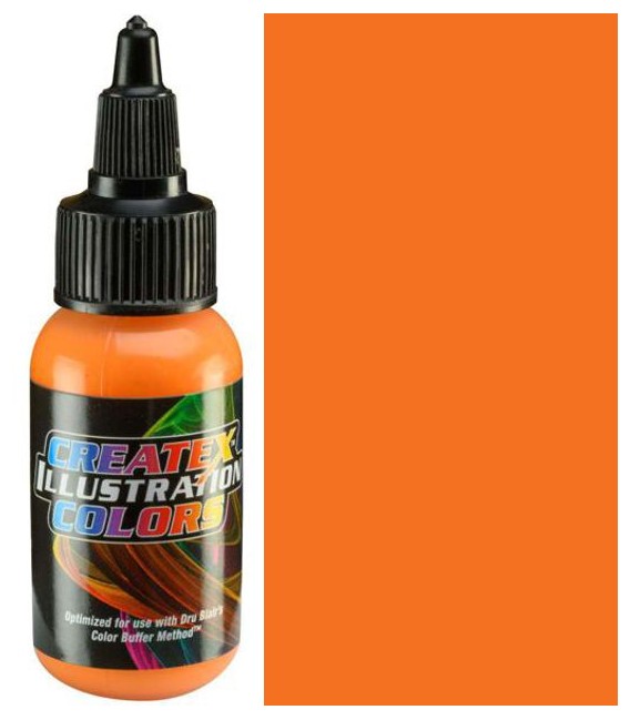 Pittura aerografo 5071 Opaque Orange Illustration Createx (30 ml.)