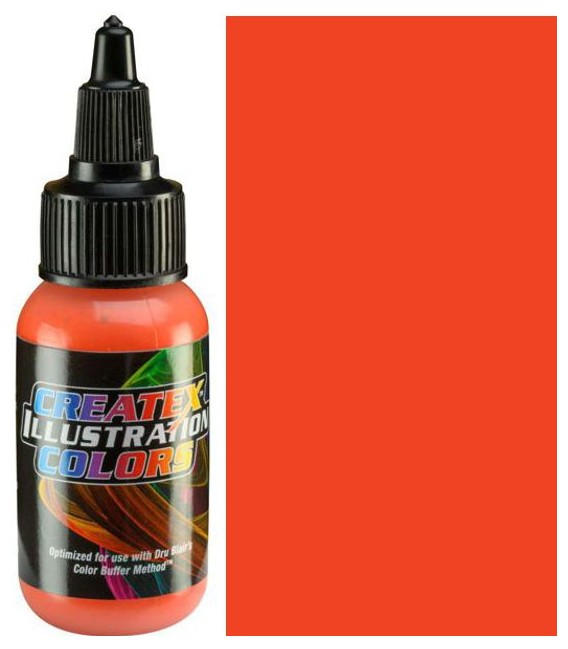 Peinture aérographe 5072 Opaque Red Orange Illustration Createx (30 ml.)