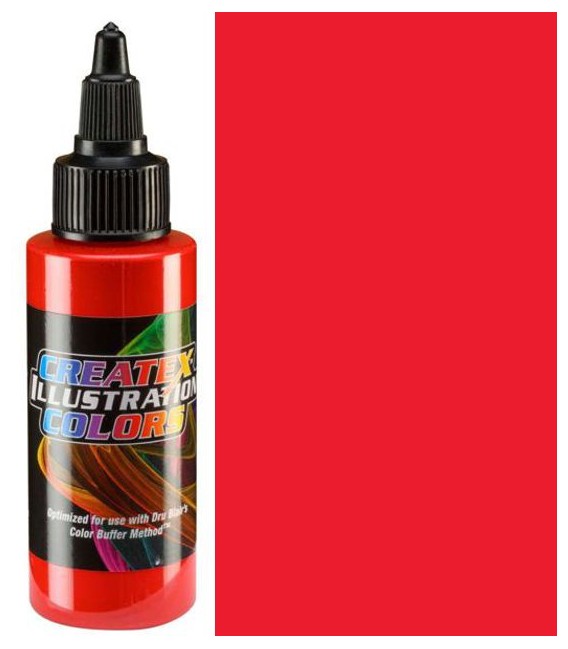 5073 Opaque Red Illustration Createx airbrush painting (60 ml.)