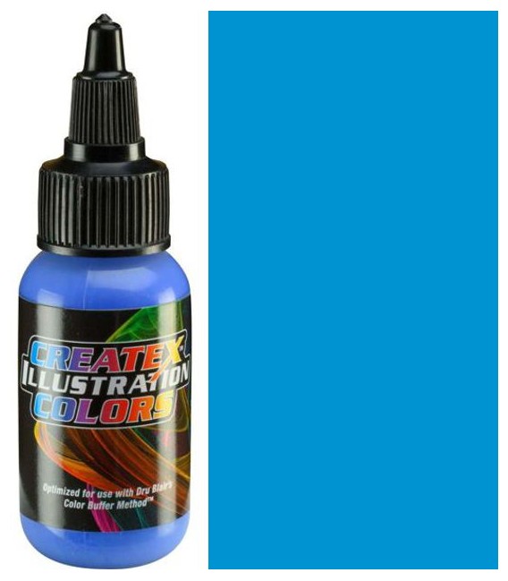 Peinture aérographe 5074 Opaque Light Blue Illustration Createx (30 ml.)