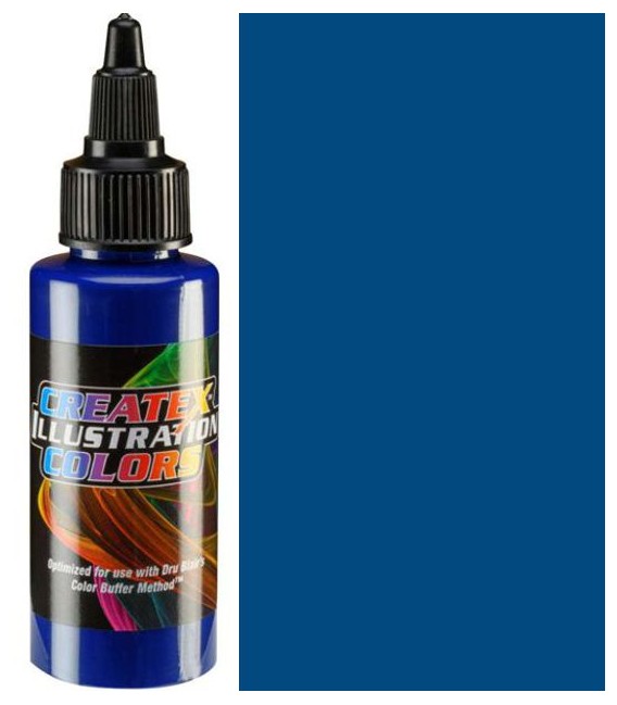 5075 Opaque Dark Blue Illustration Createx airbrush painting (60 ml.)