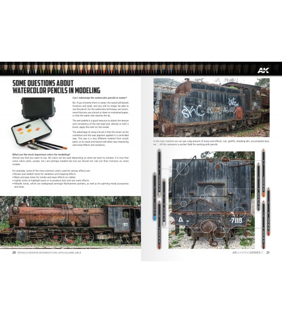 AK523 AK Learning 13: Tecnicas de Envejecimiento con Lapiz Acuarelable  - Castellano