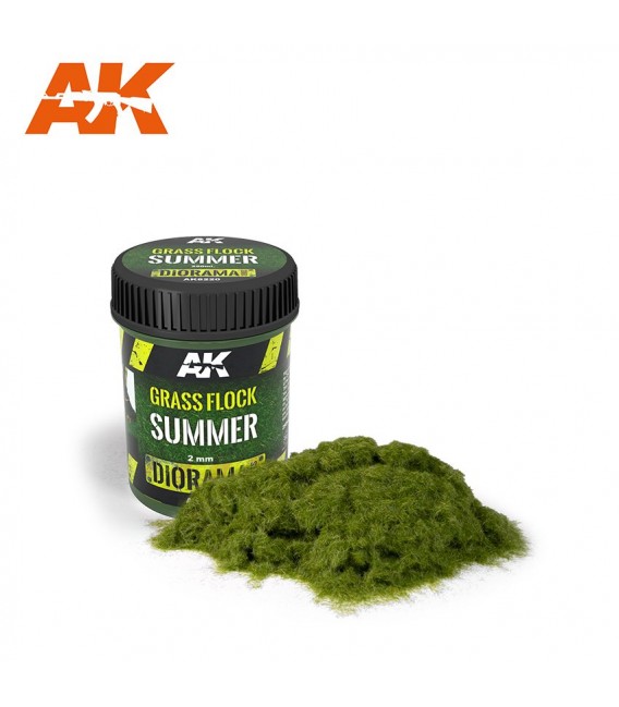AK8220 Grass Flock 2mm Summer 250 ml.