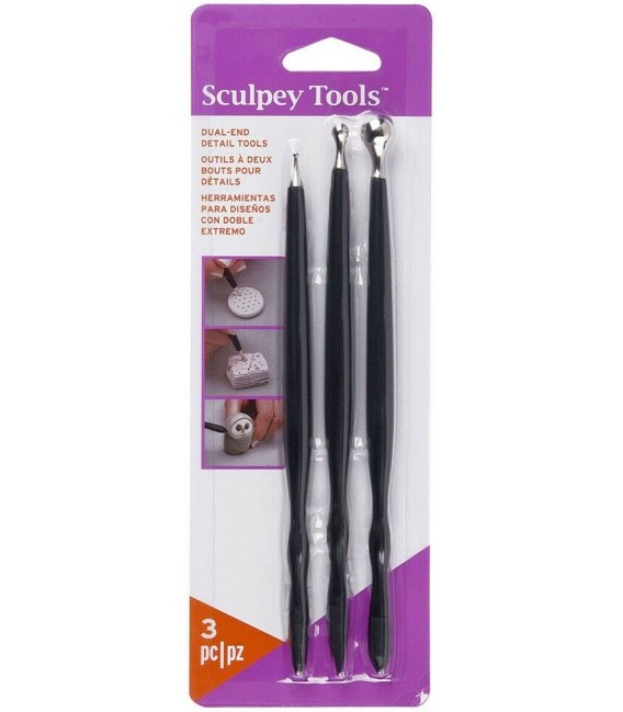 ASSD01 Set 3 eines doble punta Sculpey.