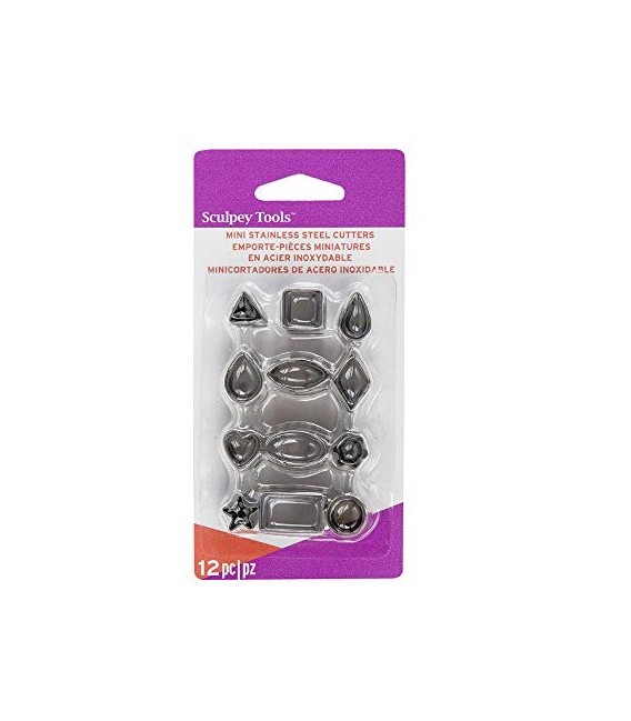 AMMC Set de 12 decoupoirs inox Sculpey.