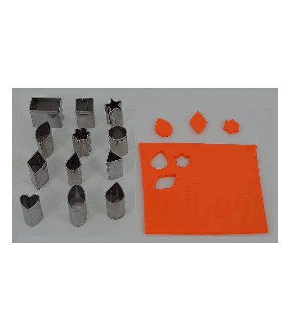 AMMC Set de 12 decoupoirs inox Sculpey.