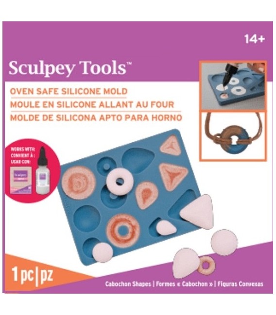 APM81 Motlle silicona apte per a forn Sculpey.