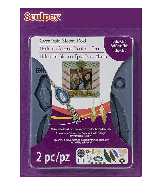 APM63 Molde silicona apto para horno Sculpey.