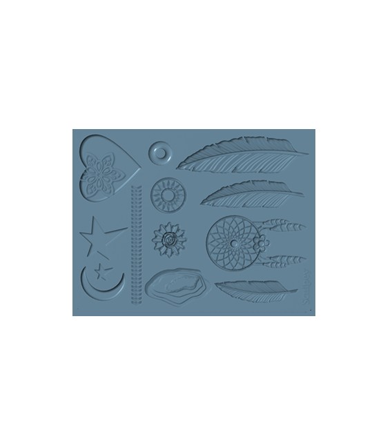 APM63 Molde silicona apto para horno Sculpey.