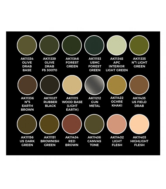AK11763 WWII and Modern US Colors 18 u. 17 ml - Adam Wilder