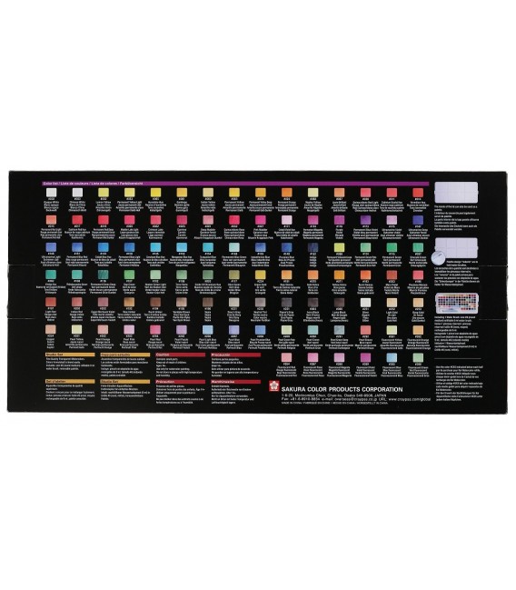 Caixa aquarela KOI plastico set 96 godets