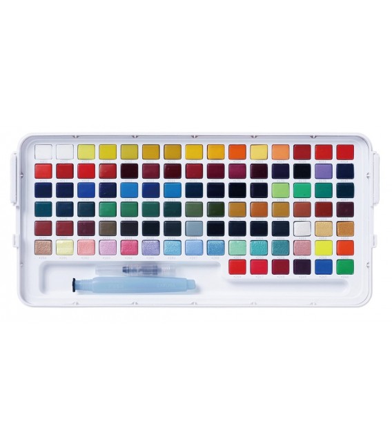 Caixa aquarela KOI plastico set 96 godets