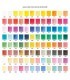 Caixa aquarela KOI plastico set 96 godets