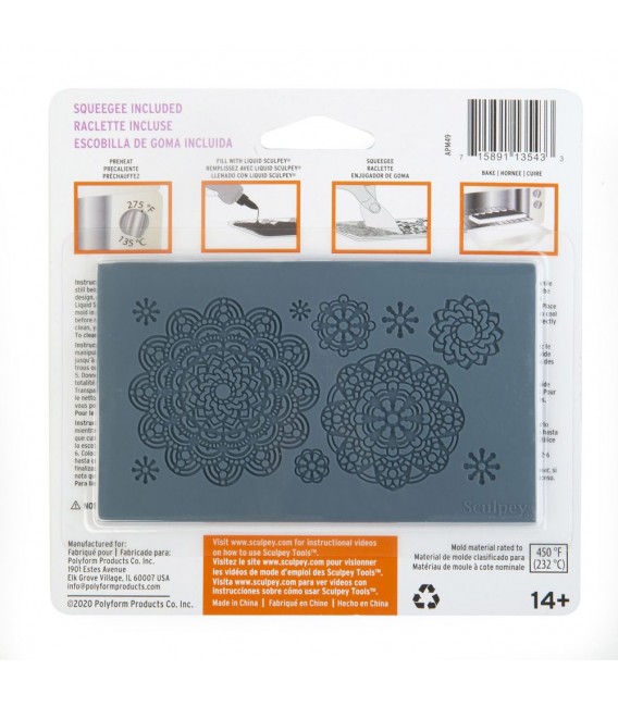 APM49 Motlle silicona apte per a forn Sculpey.