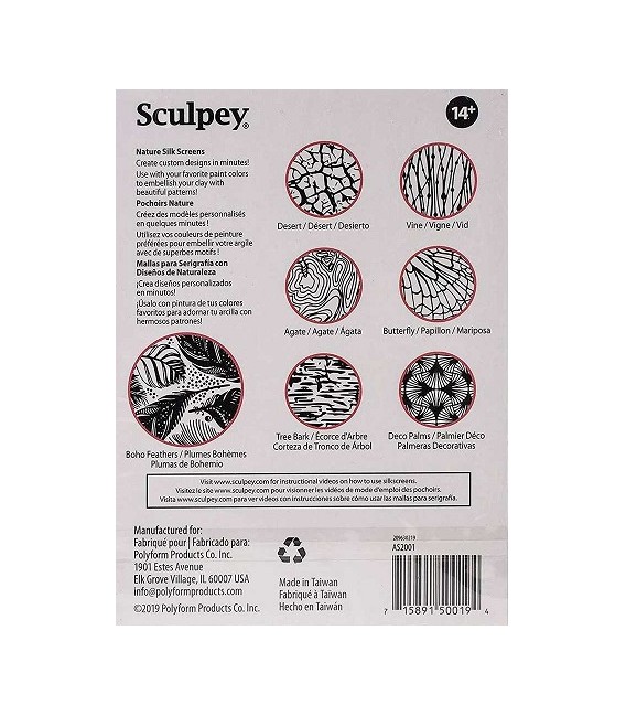 AS2001 Malles Serigrafia Sculpey Natura.