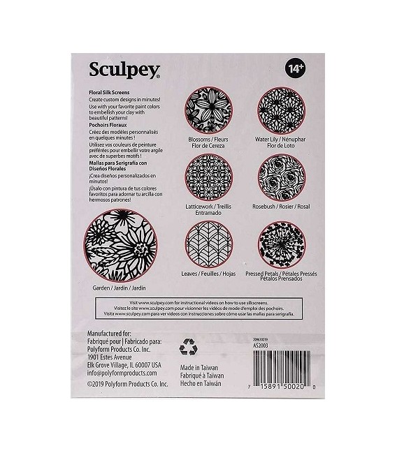 AS2003 Sculpey Pochoirs Floraux.