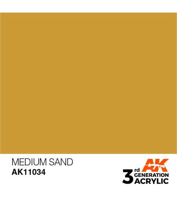 AK11034 Medium Sand – Standard 3GEN General Series AK Interactive (17ml.)