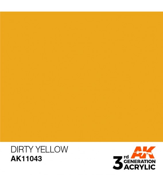 AK11043 Dirty Yellow – Standard 3GEN General Series AK Interactive (17ml.)