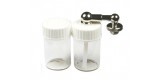 Side connection set with 2 jars 15ml  - 124403 for Evolution, Infinity, Colani, Hansa 281/381/581 airbrush