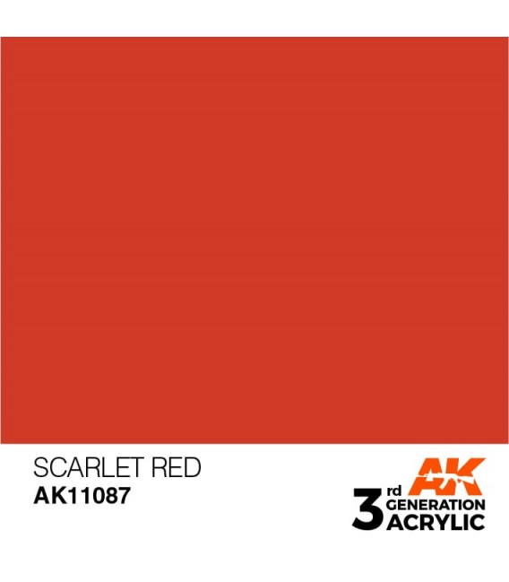 AK11087 Scarlet Red - Standard 3GEN General Series AK Interactive (17ml.)