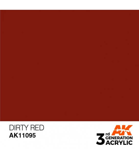 AK11095 Dirty Red - Standard 3GEN General Series AK Interactive (17ml.)