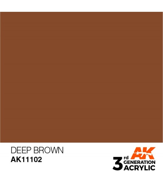 AK11102 Deep Brown - Intense 3GEN General Series AK Interactive (17ml.)