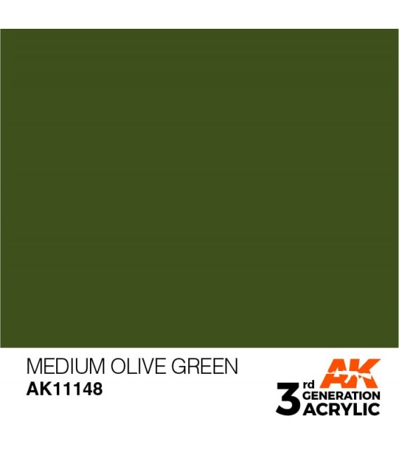 AK11148 Medium Olive Green - Standard 3GEN General Series AK Interactive (17ml.)