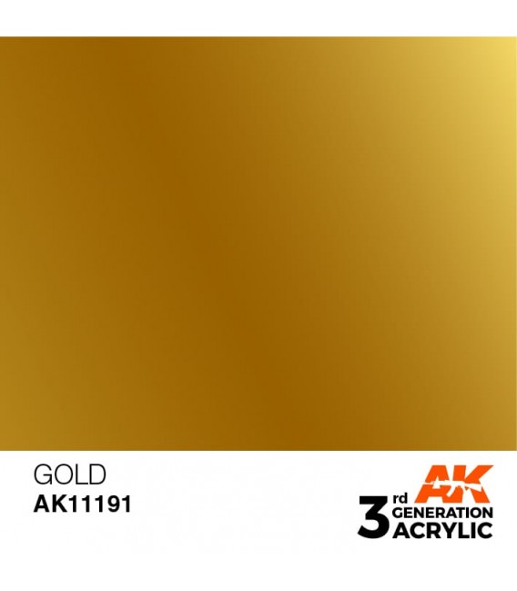 AK11191 Gold - Metallic 3GEN General Series AK Interactive (17ml.)