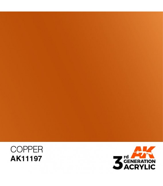 AK11197 Copper - Metallic 3GEN General Series AK Interactive (17ml.)