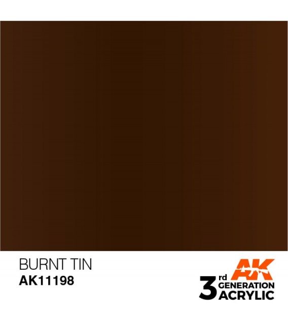 AK11198 Burnt Tin - Metallic 3GEN General Series AK Interactive (17ml.)