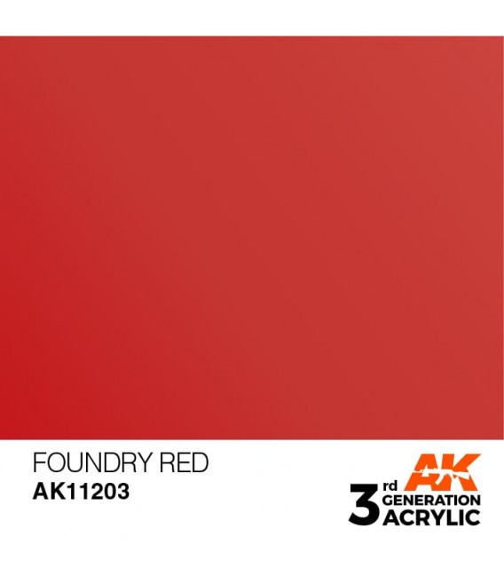 AK11203 Foundry Red - Metallic 3GEN General Series AK Interactive (17ml.)