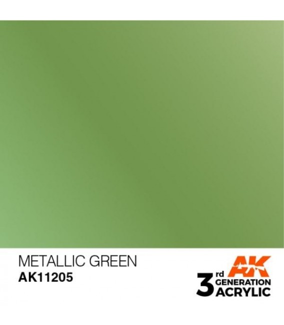 AK11205 Metallic Green - Metallic 3GEN General Series AK Interactive (17ml.)