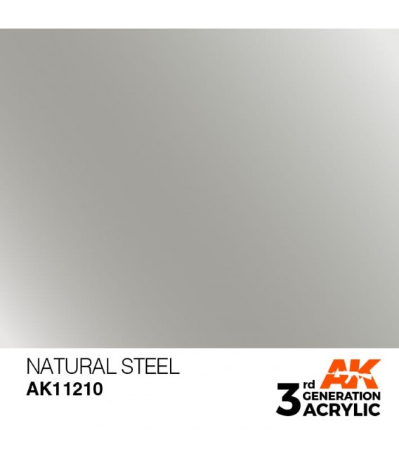 AK11210 Natural Steel - Metallic 3GEN General Series AK Interactive (17ml.)