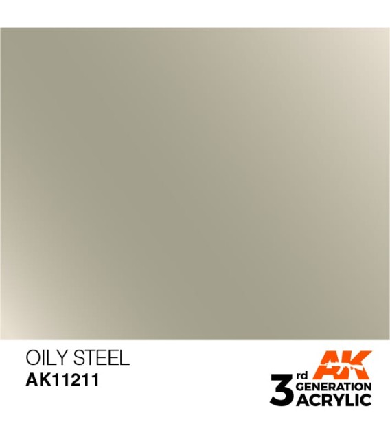 AK11211 Oily Steel - Metallic 3GEN General Series AK Interactive (17ml.)