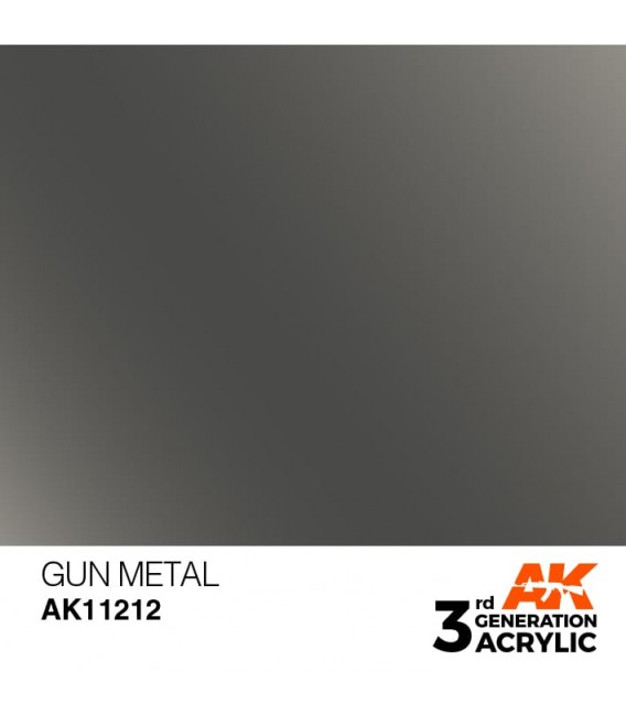 AK11212 Gun Metal - Metallic 3GEN General Series AK Interactive (17ml.)