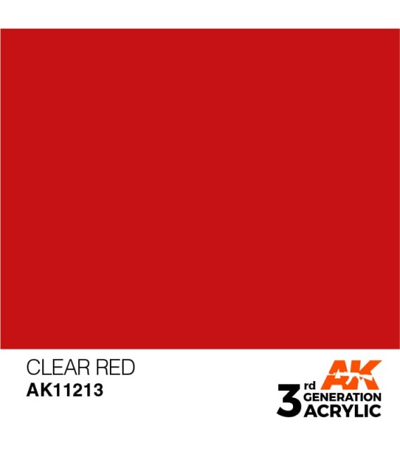 AK11213 Clear Red - Standard 3GEN General Series AK Interactive (17ml.)