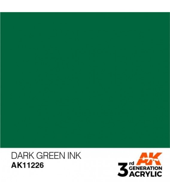 AK11226 Dark Green - Ink 3GEN General Series AK Interactive (17ml.)