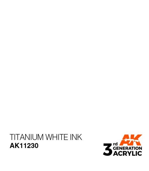 AK11230 Titanium White - Ink 3GEN General Series AK Interactive (17ml.)