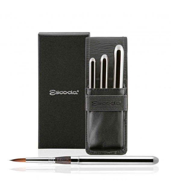 Set 3 pinceaux voyage Escoda Prado 1468 fibre synthetique Tame